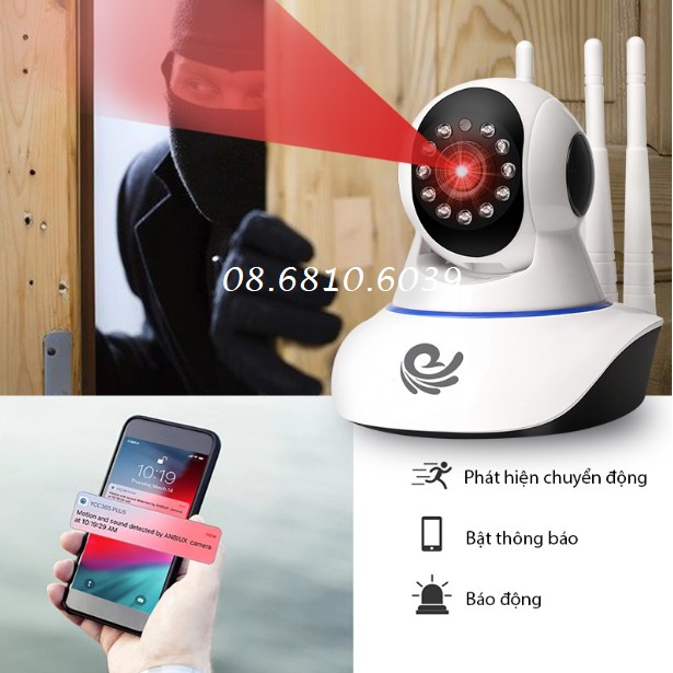 CAMERA CARECAM 3 RÂU - Dò Theo Chuyển Động - BẢO HÀNH 12 THÁNG | BigBuy360 - bigbuy360.vn