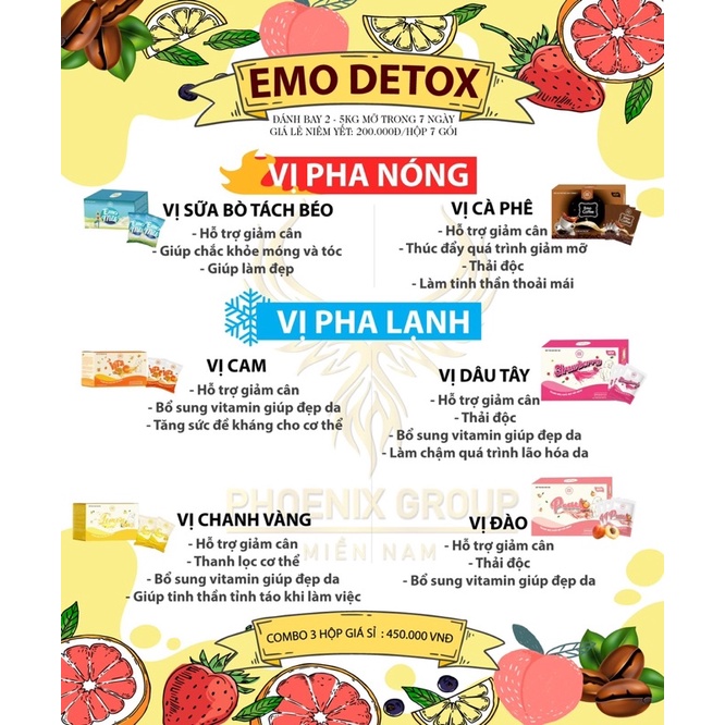 Emoslim nước giảm cân vị cam chính hãng 100% tặng kèm quà