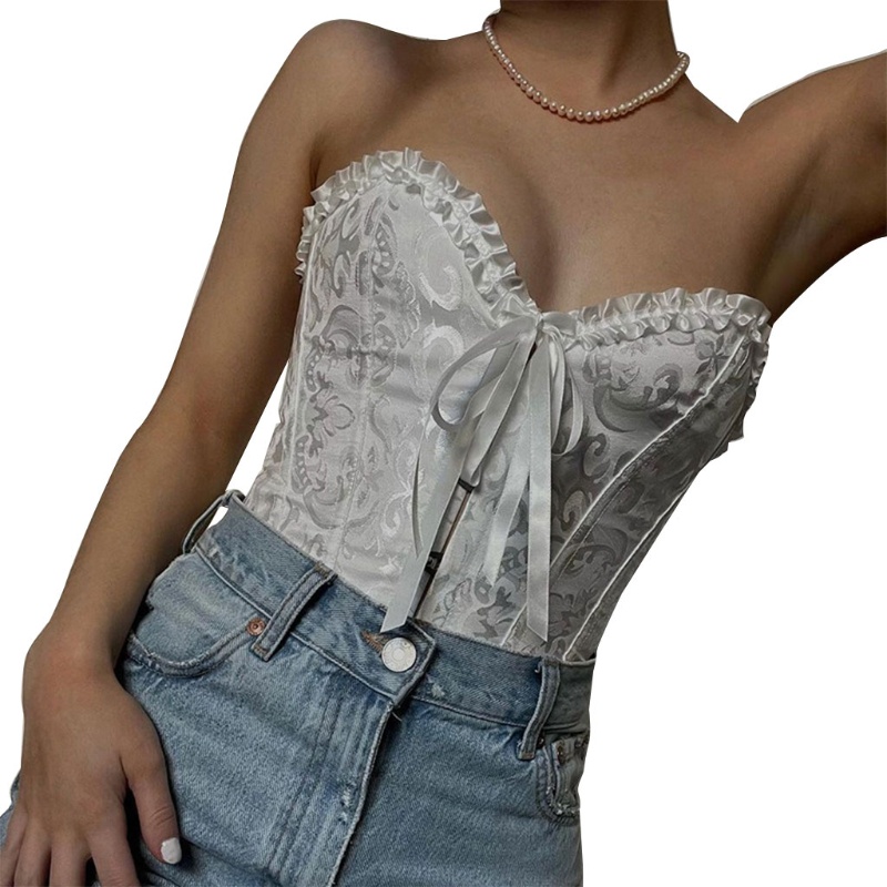 Áo Corset Ren Hoa Định Hình Dáng Cho Nữ