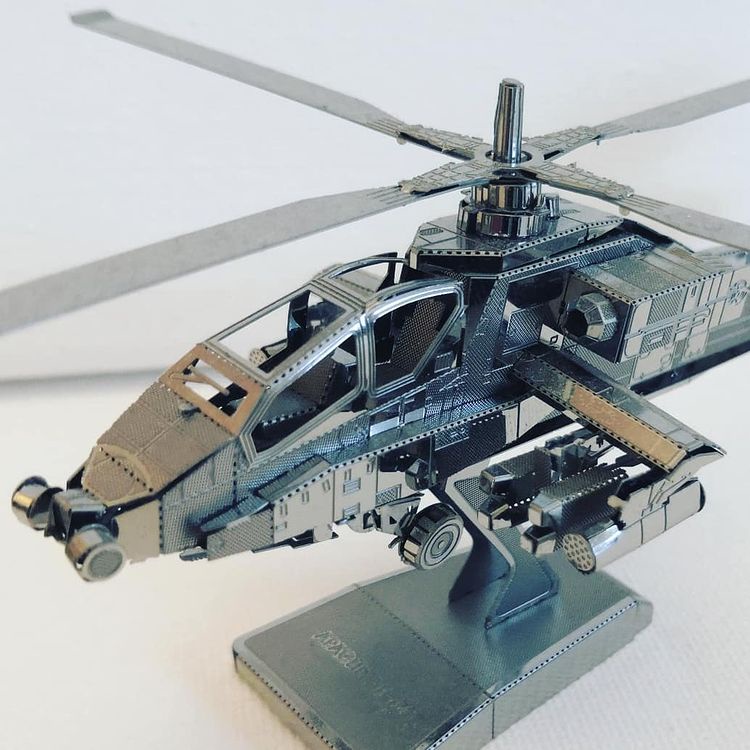 Mô Hình 3D Kim Loại Trực Thăng AH-64 Apache