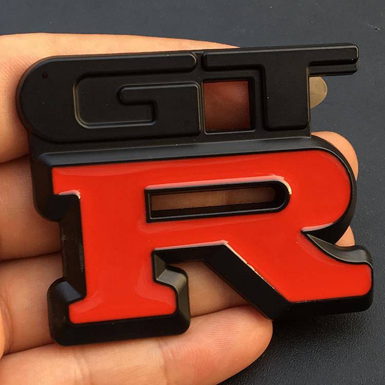 Miếng dán kim loại hình chữ GTR 3D trang trí xe hơi đẹp mắt