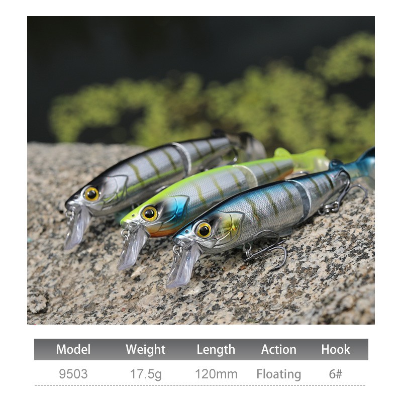 Mồi Câu Cá Nhân Tạo Kingdom 9503 Mắt 3d Chân Thực Chất Liệu Abs