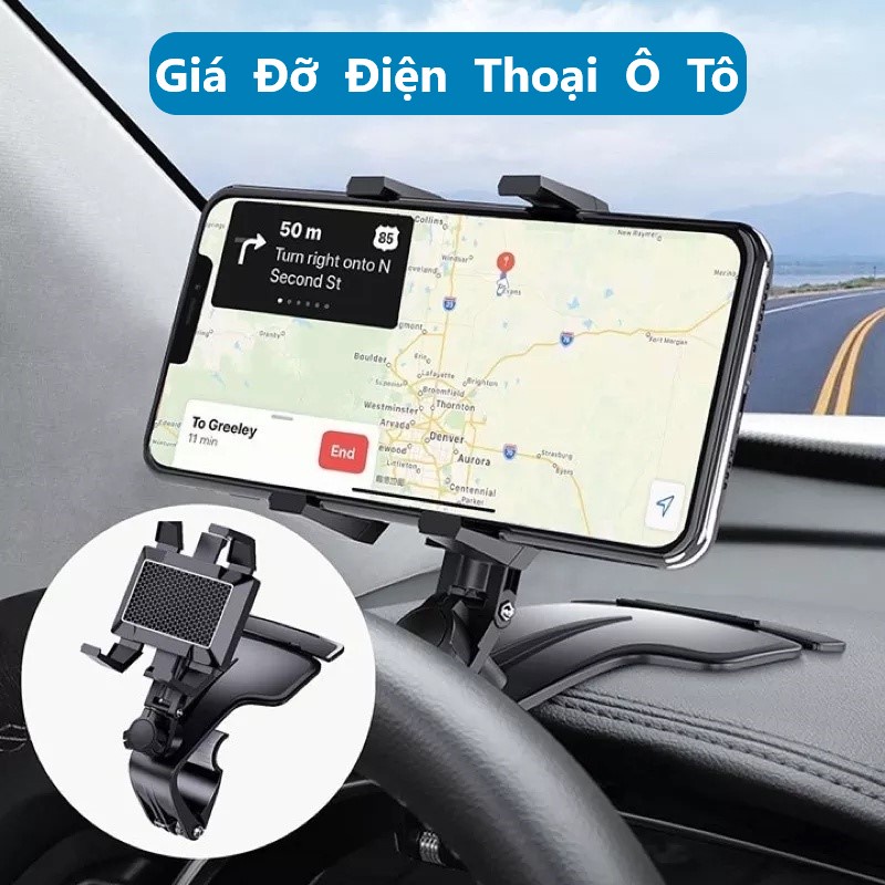 Giá Đỡ Điện Thoại Gắn Trên Xe ô Tô Xoay 360 Độ , Tích Hợp Số Liên Lạc Khẩn Cấp - Mystore247