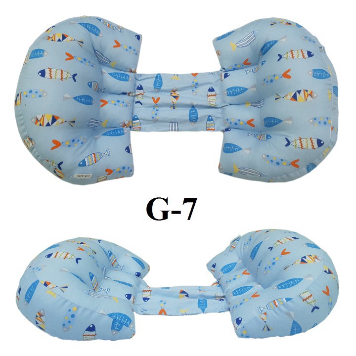 Gối bà bầu, kích thước (70x22x40cm), vải 100% cotton, ruột bông nhân tạo tuan095