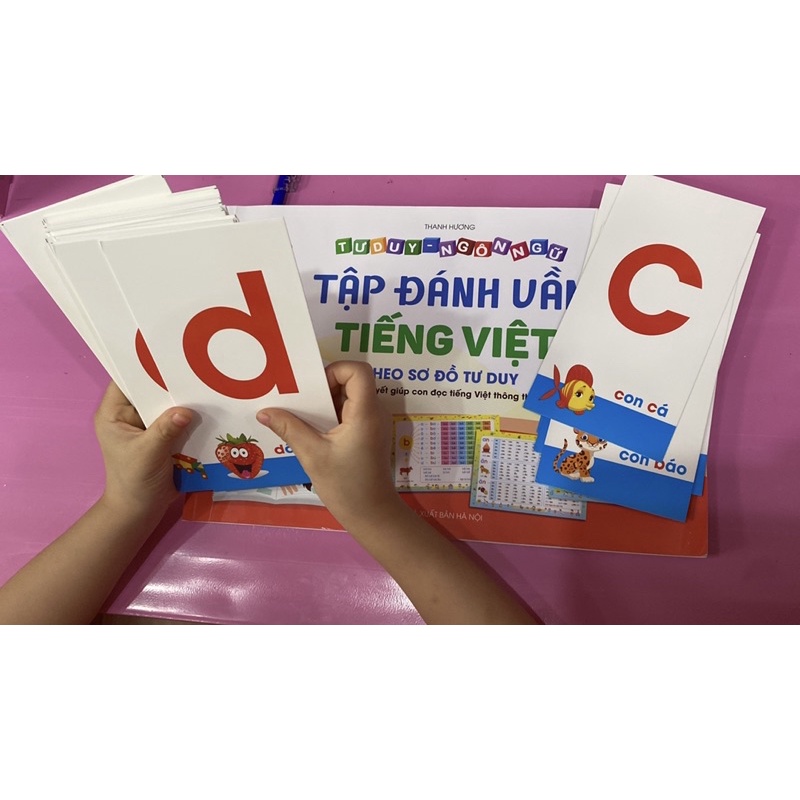 Đánh vần TVIET tặng kèm thẻ học chữ số