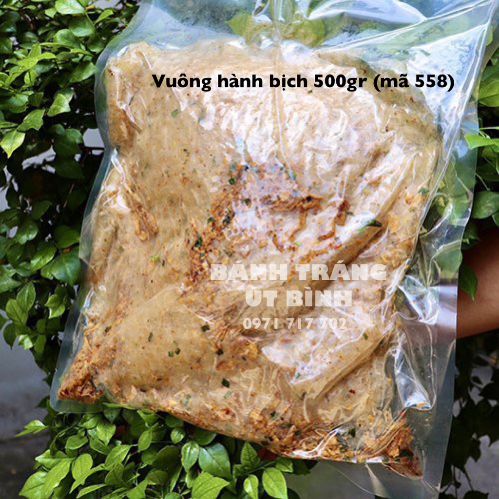 500gr Bánh Tráng Trộn Vuông Hành Hút Chân Không