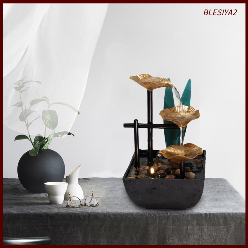 Relaxation Tabletop Water Fountain Indoor Garden Desktop Waterfall Decor