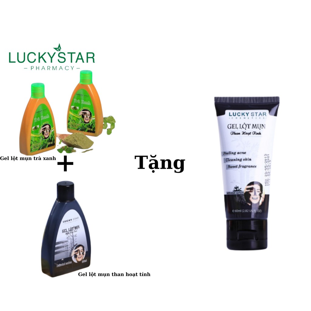 [COMBOHOT]  2 Gel Trà Xanh + 1 Gel Than 200ml Tặng 1 Tuýp Gel Than 60gr