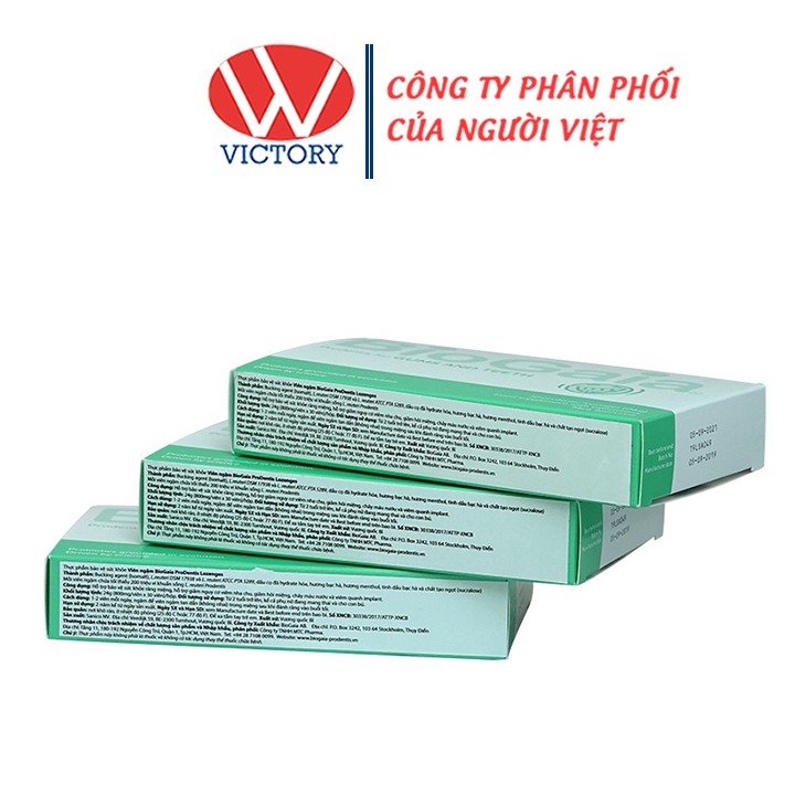 Viên Ngậm BioGaia Prodentis (Hộp 30 Viên) - Hỗ Trợ Giảm Chảy Máu Chân Răng, Viêm Nha Chu Mãn Tính - Victory Pharmacy