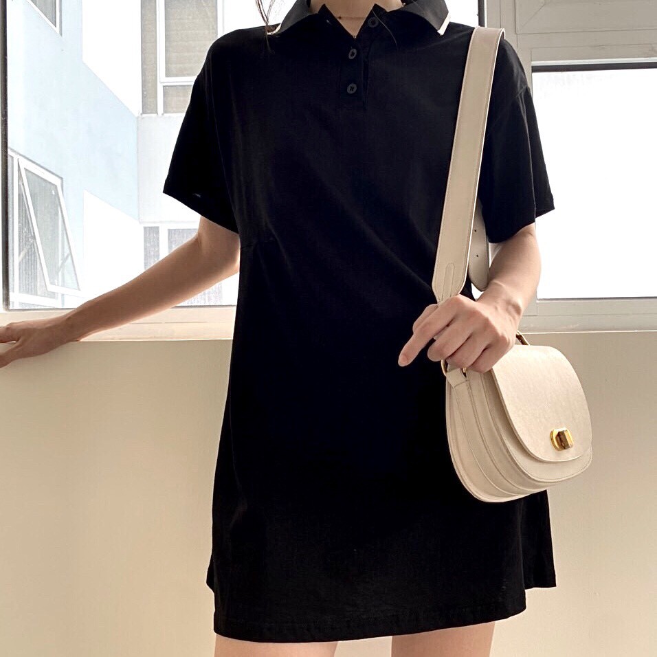 (ẢNH THẬT) VÁY POLO CỔ ĐỨC DÁNG SUÔNG CHẤT LIỆU COTTON THOÁNG MÁT, EO VÁY CÁCH ĐIỆU TRẺ TRUNG VÀ NĂNG ĐỘNG