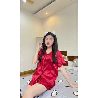 Bộ Đồ Ngủ Pijama Nữ 🎀🎀Gấm Lượn sóng siêu xinh 🌈 Chuẩn shop từ chất liệu, đến đường may, gấp mí  Free Size từ 40-60Kg