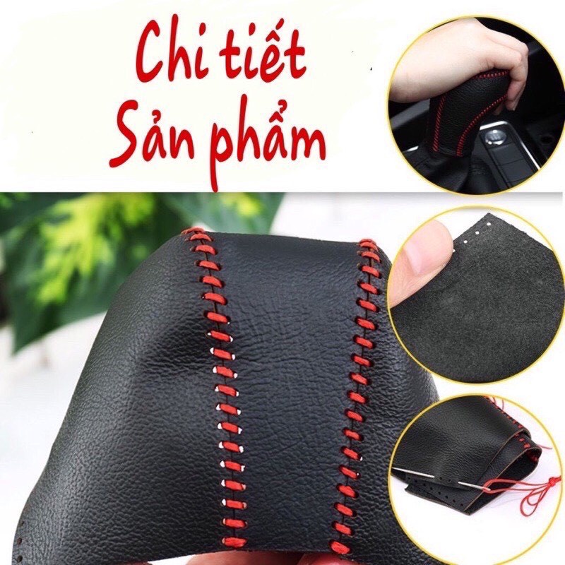 Bọc cần số, phanh tay VIOS, INNOVA, FOTUNER, HILUX 2019 - 2023 SỐ TỰ ĐỘNG da bò thật 100%, bảo hành 2 năm