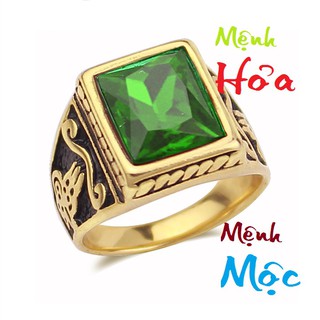 nhẫn phong thủy mệnh Hỏa, nhẫn phong thủy mệnh Mộc