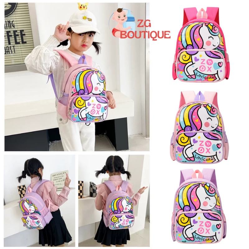 Balo trẻ em, ba lô Unicorn đáng yêu cho bé đi học mẫu giáo mầm non chất liệu cao cấp ZG Boutique - Hàng mới về