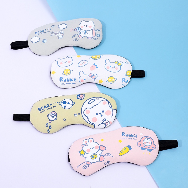 Bịt Mắt Che Mắt Ngủ Có Túi Gel Massage Chất Liệu siêu mịn  , Hình Thú cute dễ thương