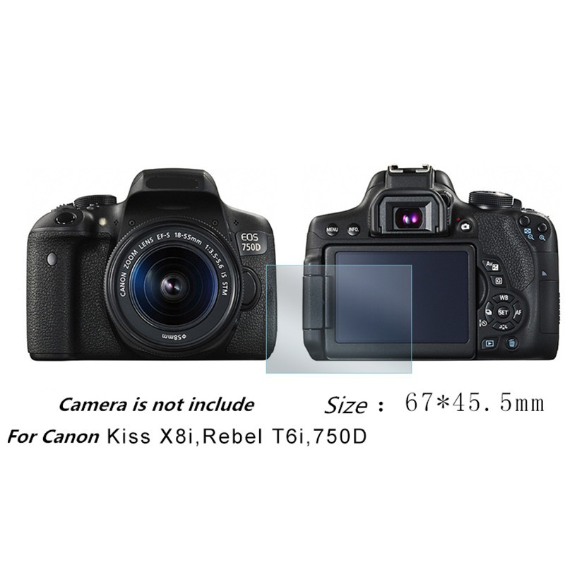 Kính Cường Lực Bảo Vệ Màn Hình Máy Ảnh Canon EOS 850D 800D 750D 760D 700D 650D 600D 550D 500D 450D 850D 800D 750D 760D 700D 650D 600D 550D 500D 450D 450D