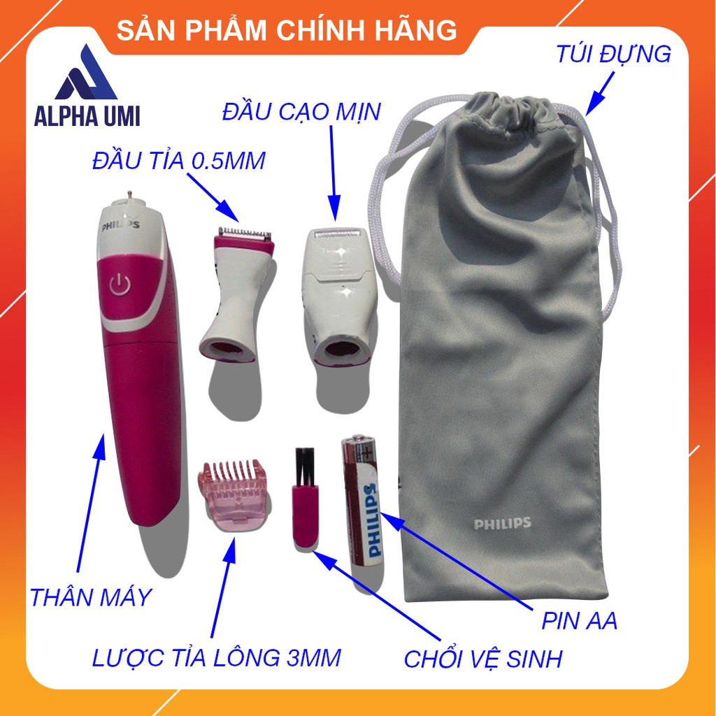 Máy Tỉa Lông Và Làm Sạch Vùng Bikini Philips BRT382 - Hàng Chính Hãng