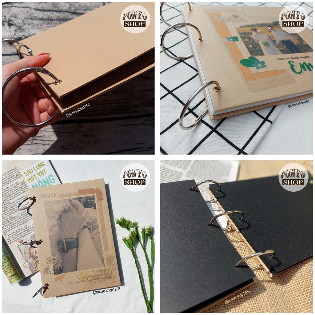 Gáy còng kim loại đóng Scrapbook