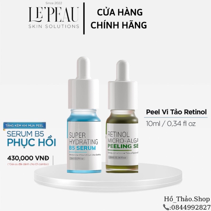 Tinh chất peel da ,peel vi tảo, peel da retinol, thay da sinh học tại nhà - LE'PEAU