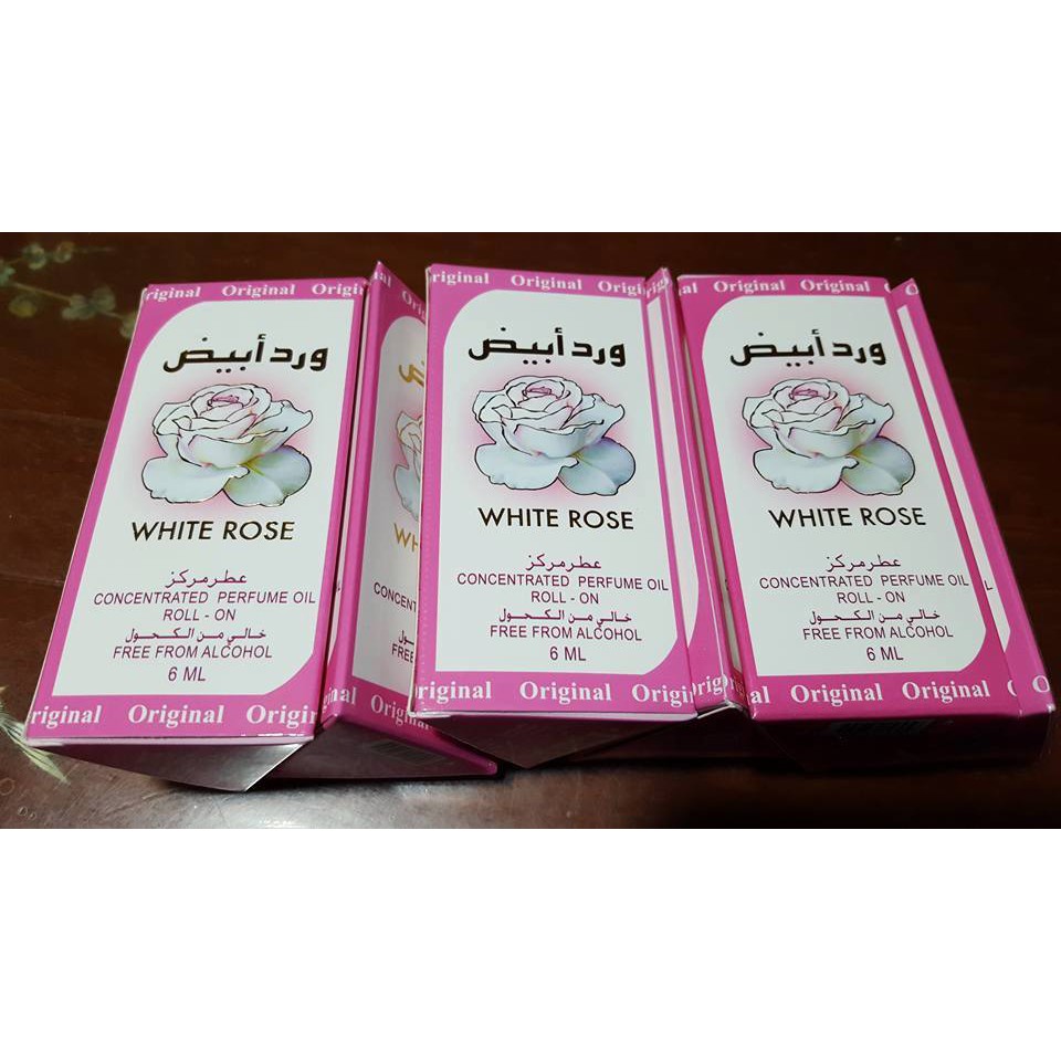 Tinh dầu nước hoa hương hoa hồng trắng Dubai 6ml