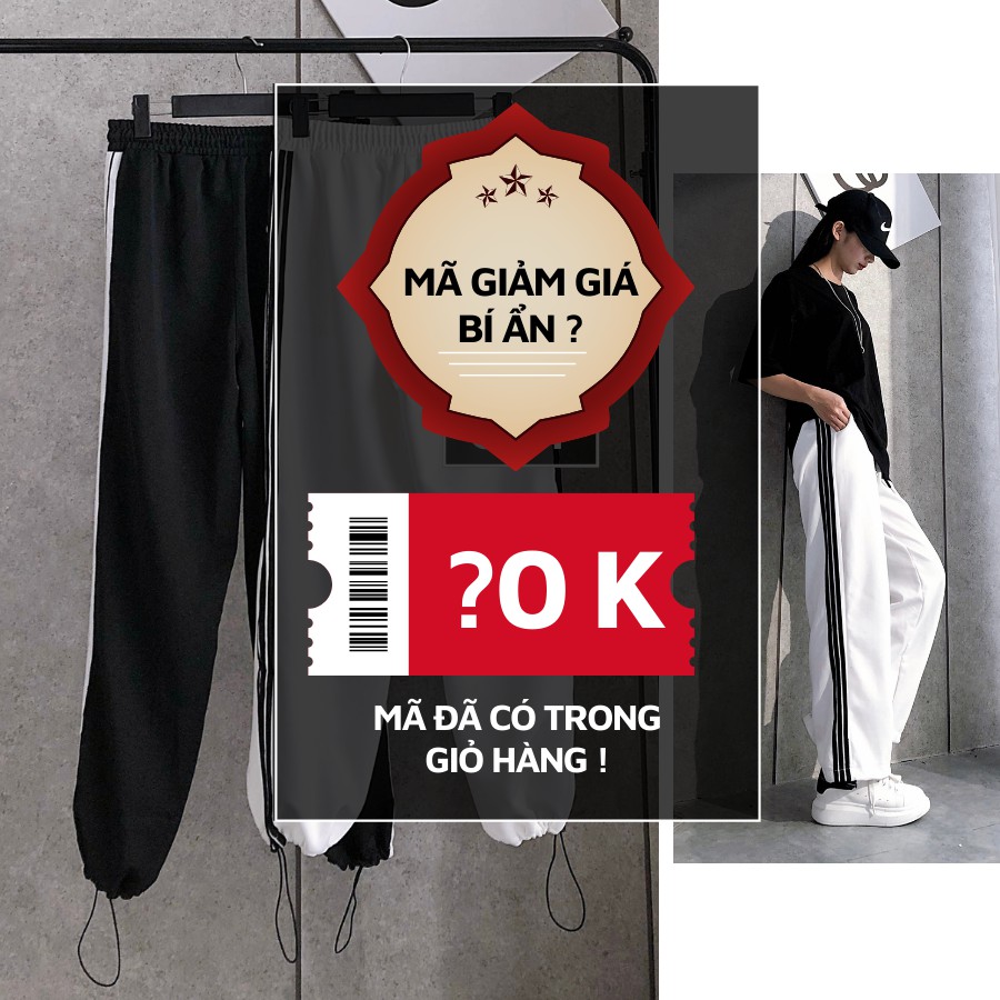 Quần Jogger Nam Nữ 3 Sọc Chất Đẹp Form Ống Rộng Để Suông Hoặc Rút Dây Bo Gấu Vải Mịn Mềm Mát Quần Joker, Joger, Thể Thao | BigBuy360 - bigbuy360.vn