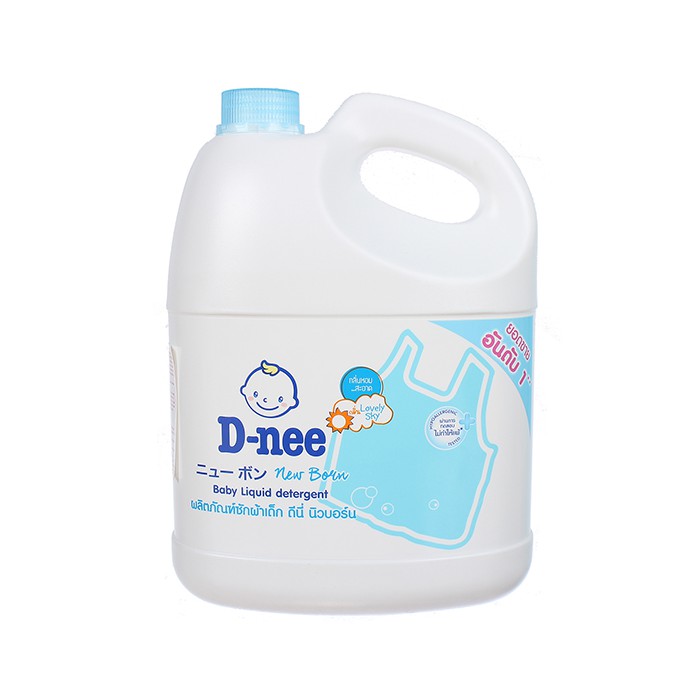 Dung dịch giặt quần áo D-nee 3L màu XANH -  nước giặt dnee THÁI