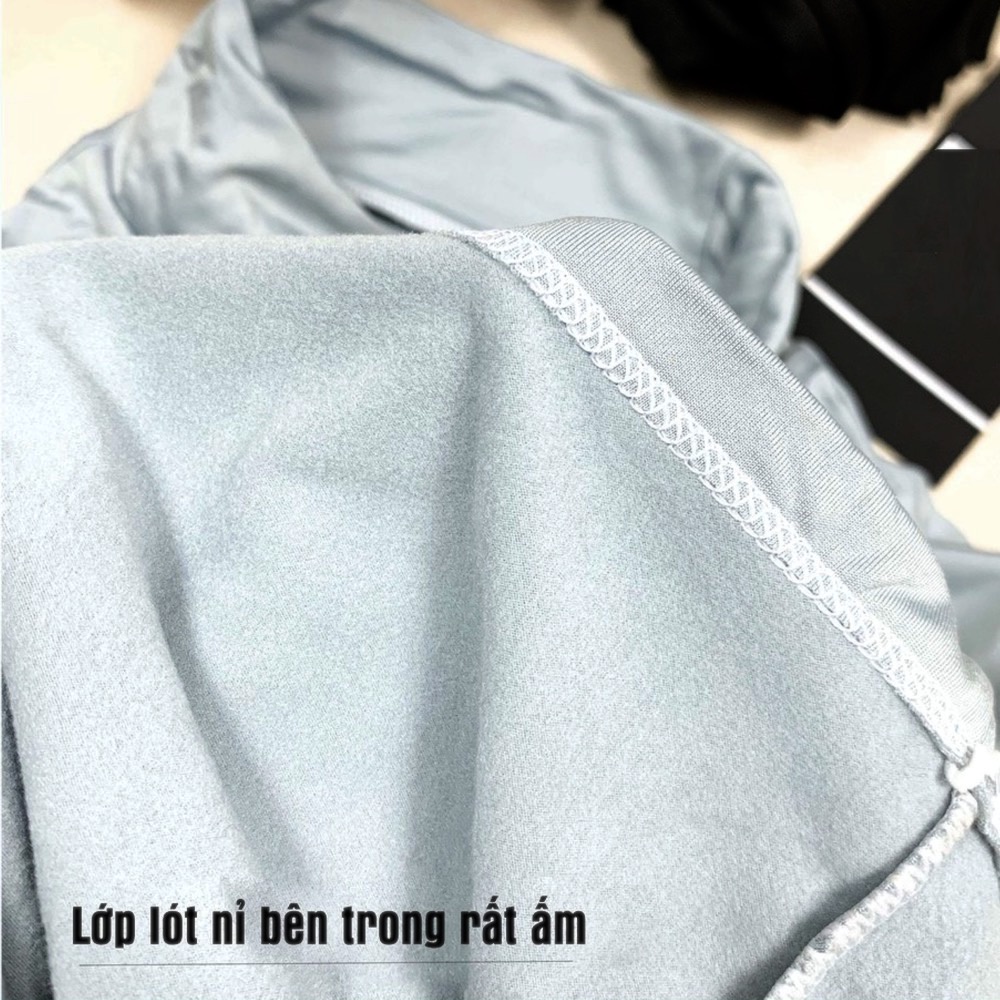 Áo Giữ Nhiệt Nam RENEE Cổ Cao 3CM Lót Nỉ Chất Cotton Cao Cấp Dài Tay Dáng Ôm Body - A20 | BigBuy360 - bigbuy360.vn