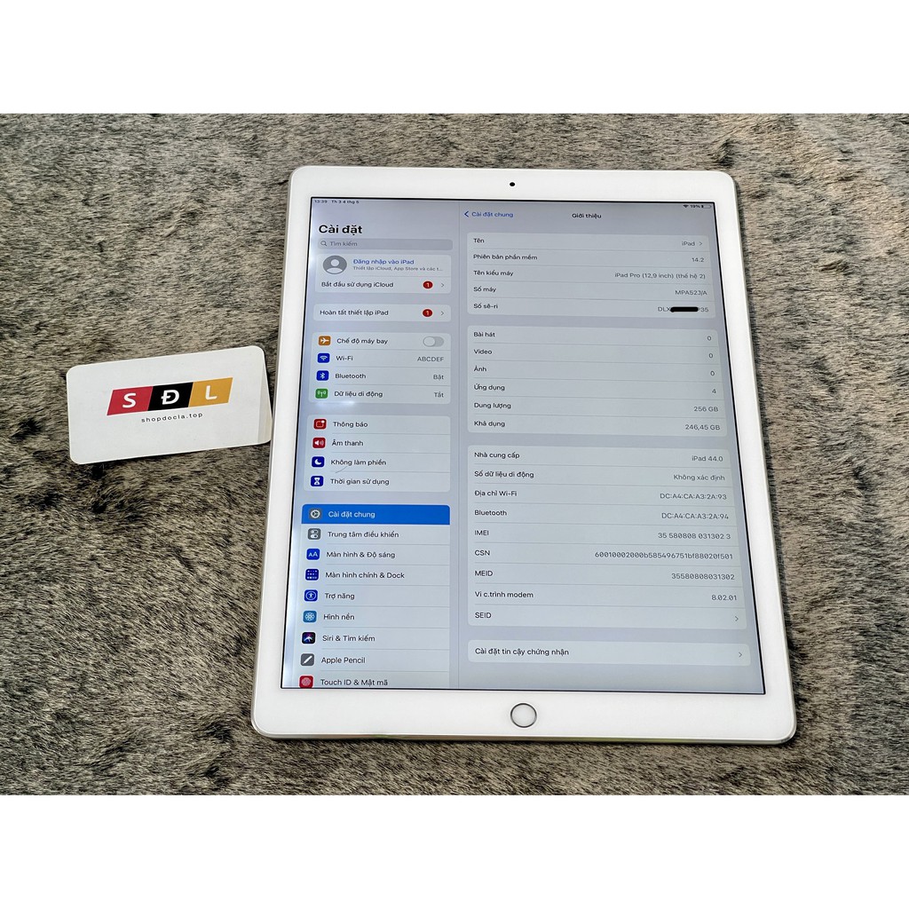 Máy tính bảng Apple iPad Pro 12.9 inch gen 2 256GB bản WIFI & 4G