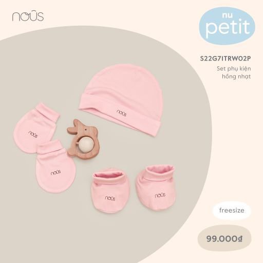 [CHÍNH HÃNG] Set phụ kiện sơ sinh petit mềm mại Nous - Onesize