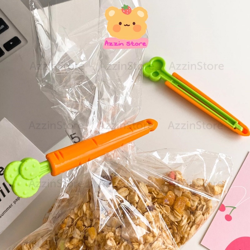5 Cái kẹp cà rốt niêm phong lưu trữ thức ăn dễ thương dễ thương - Azzin Store