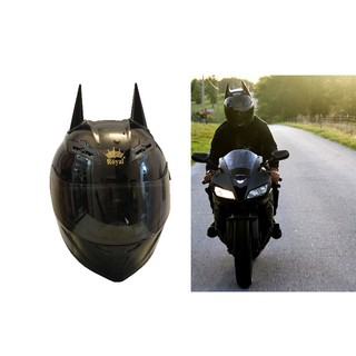 Sừng đa năng Batman Đen Gắn Mũ Bảo Hiểm fullface Có sẵn keo dán 3M