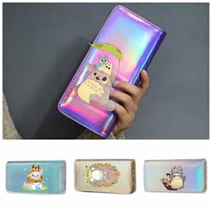 Ví totoro hologram VHI26 ví dẹt thời trang nhiều ngăn ví dáng dài cute dễ thương