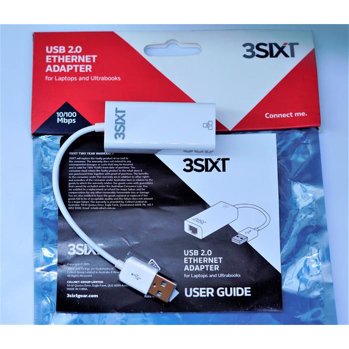Cáp chuyển USB 2.0 ETHERNET ADAPTER-3SIXT