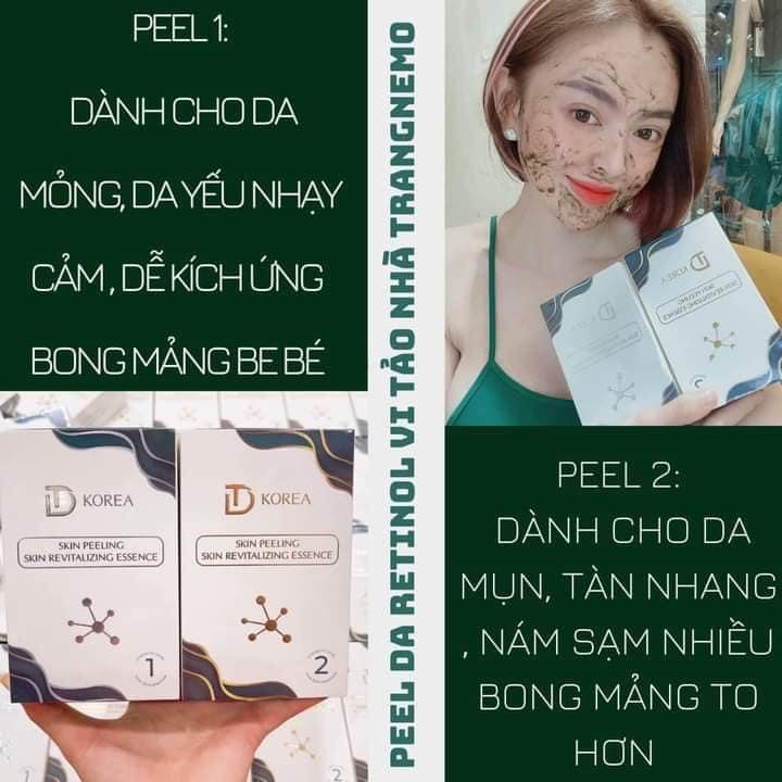 Tinh chất tái tạo da skin peeling retinol vi tảo trang nemo – thay da xoá khuyết điểm sau 1 lần peel da