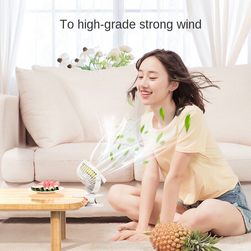 Quạt nhỏ sạc cổng USB kẹp bàn tiện lợi