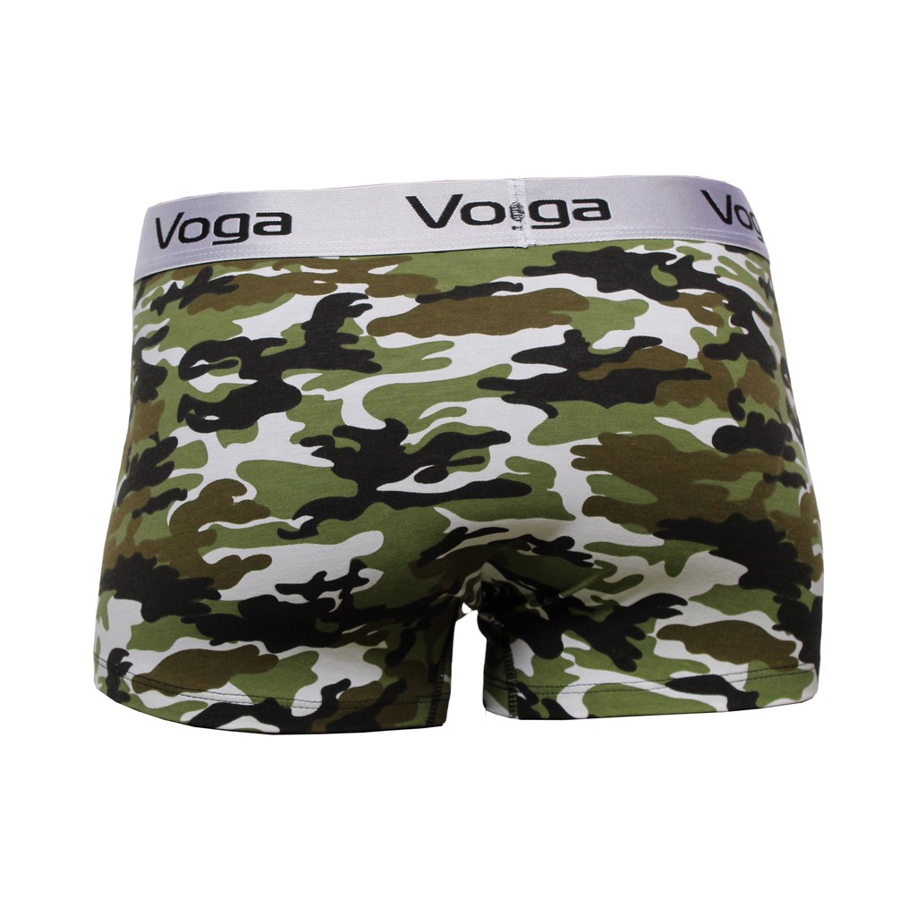 Quần lót nam kiểu boxer ống ngắn Voga rằn ri thun cotton 100% thoáng mát, sành điệu, mạnh mẽ