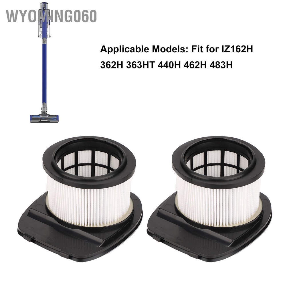 Wyoming060 Bộ lọc thay thế bộ máy hút bụi 2 bông và chống cho IZ162H 362H 363HT 440H 462H 483H