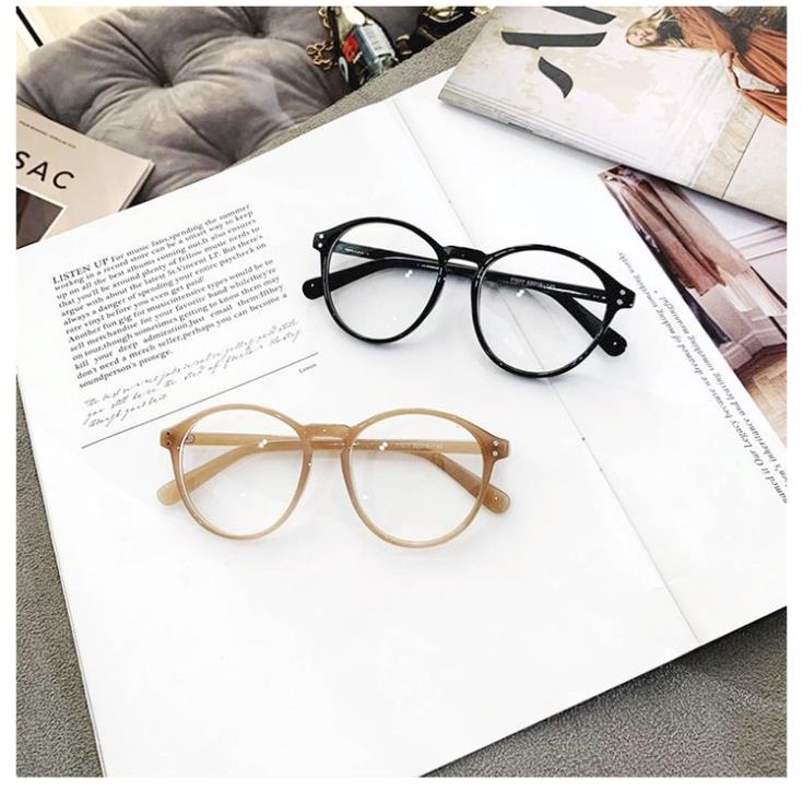 Mắt Kính Giả Cận From Tròn 2 Chấm Góc Siêu Hot D83