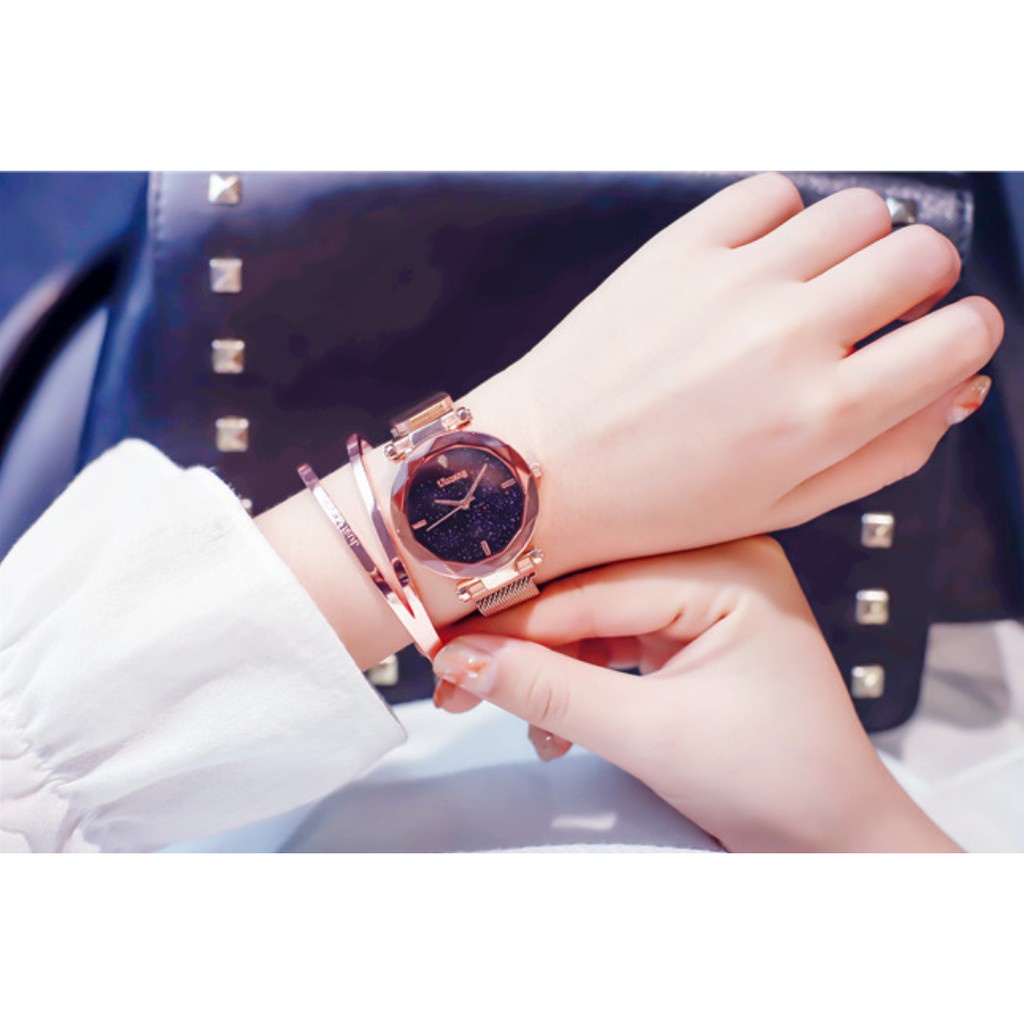 ĐỒNG HỒ NỮ DÂY NAM CHÂM DÂY LỤA ULZZANG U3 VẠCH PHIÊN BẢN BEAUTIFUL SIÊU SANG CHẢNH CỰC ĐẸP