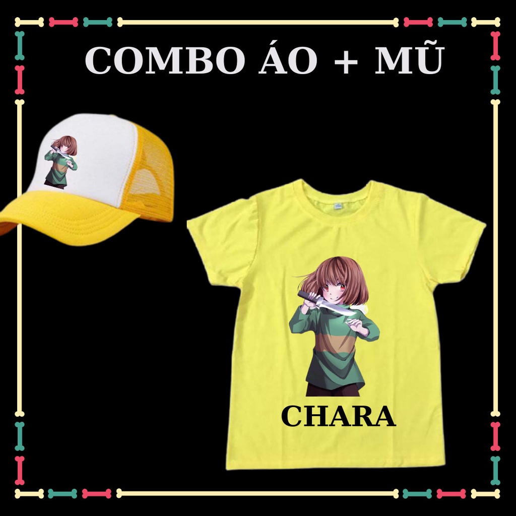 COMBO ÁO + MŨ/NÓN IN HÌNH CHARA TRẺ EM -BIỆT ĐỘI GANGSTER CHO BÉ GÁI