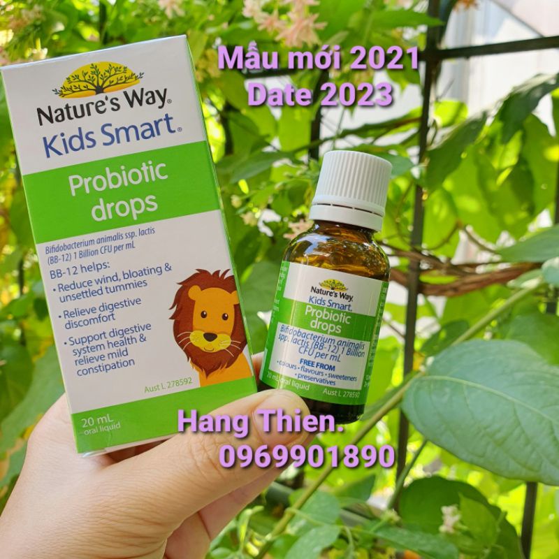 (Bill Chemist) MEN VI SINH Nature's Way Kids Smart  Drops Probiotics  cho bé từ 1 tháng tuổi_20ml