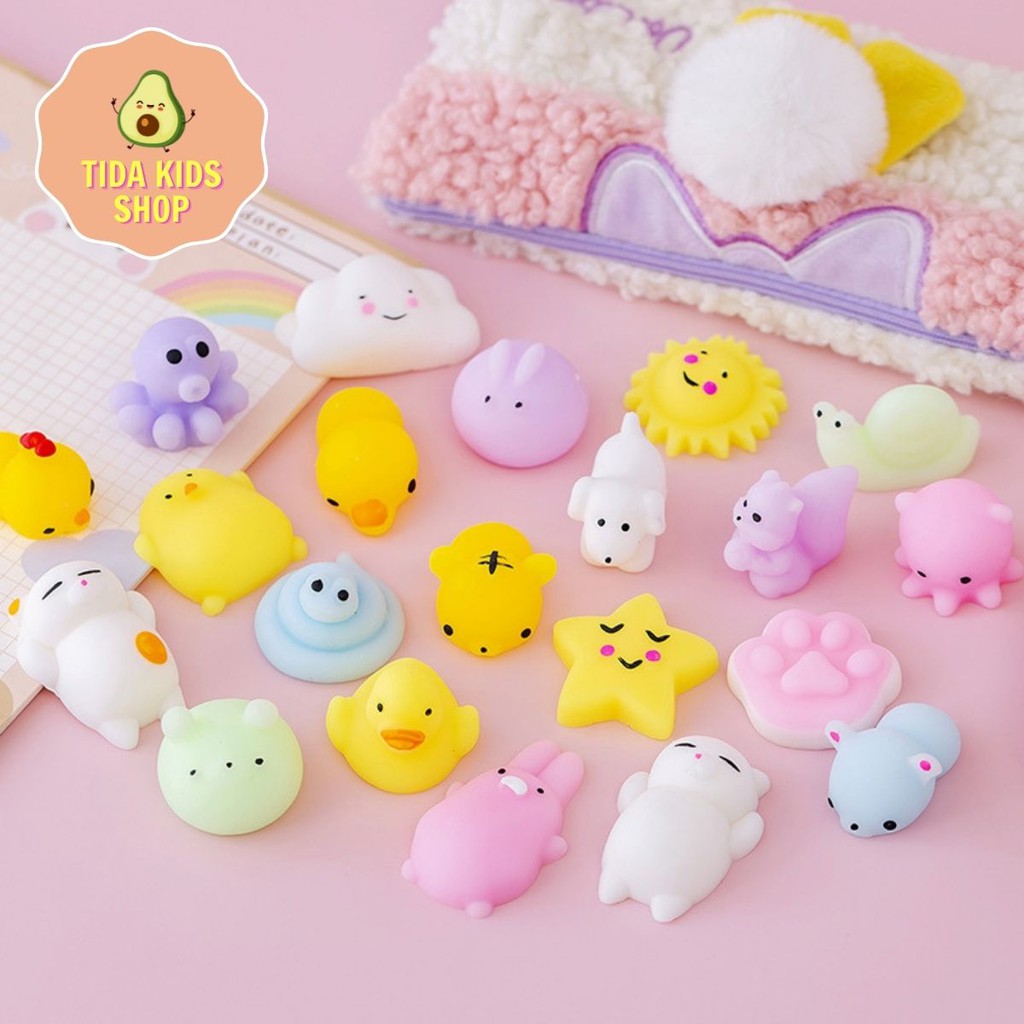 Thú Mochi Xả Stress, Đồ Chơi Thú Mochi Squishy Cute Dễ Thương Xua Tan Mệt Mỏi - Văn Phòng Phẩm TiDa Kids Shop Giá Rẻ