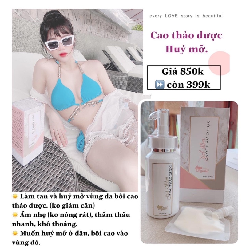 Gel Slim Cao Thảo Dược Huỷ Mỡ (Chai 150ml)