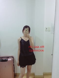 Áo dây cô V phi lụa ( dây xích tháo rời được)