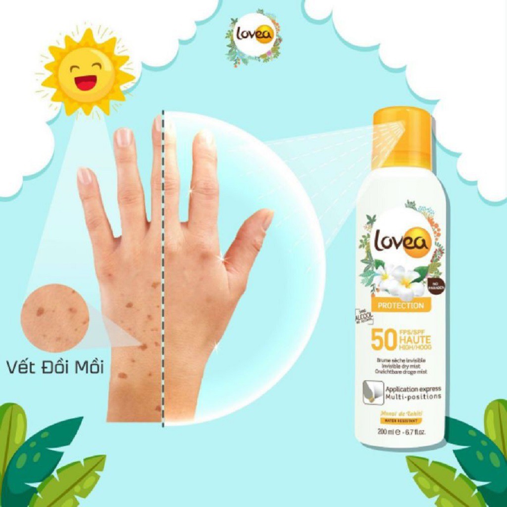 Xịt Chống Nắng Lovea SPF50 200ml