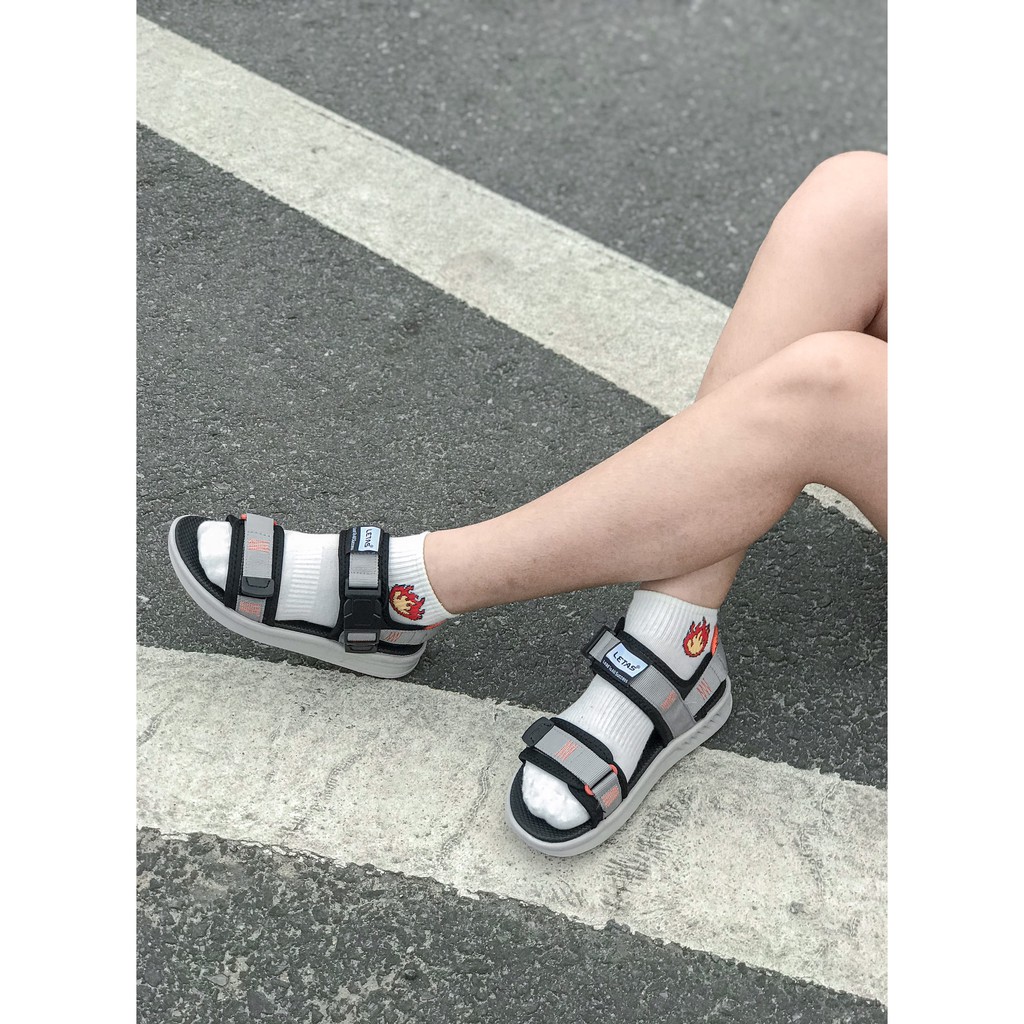 HÀNG CÓ SẴN SANDAL NAM NỮ CHÍNH HÃNG LETAS D711 TRO GHI