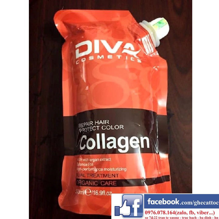 HẤP TÓC DIVA COLLAGEN SIÊU MỀM MƯỢT 500ML