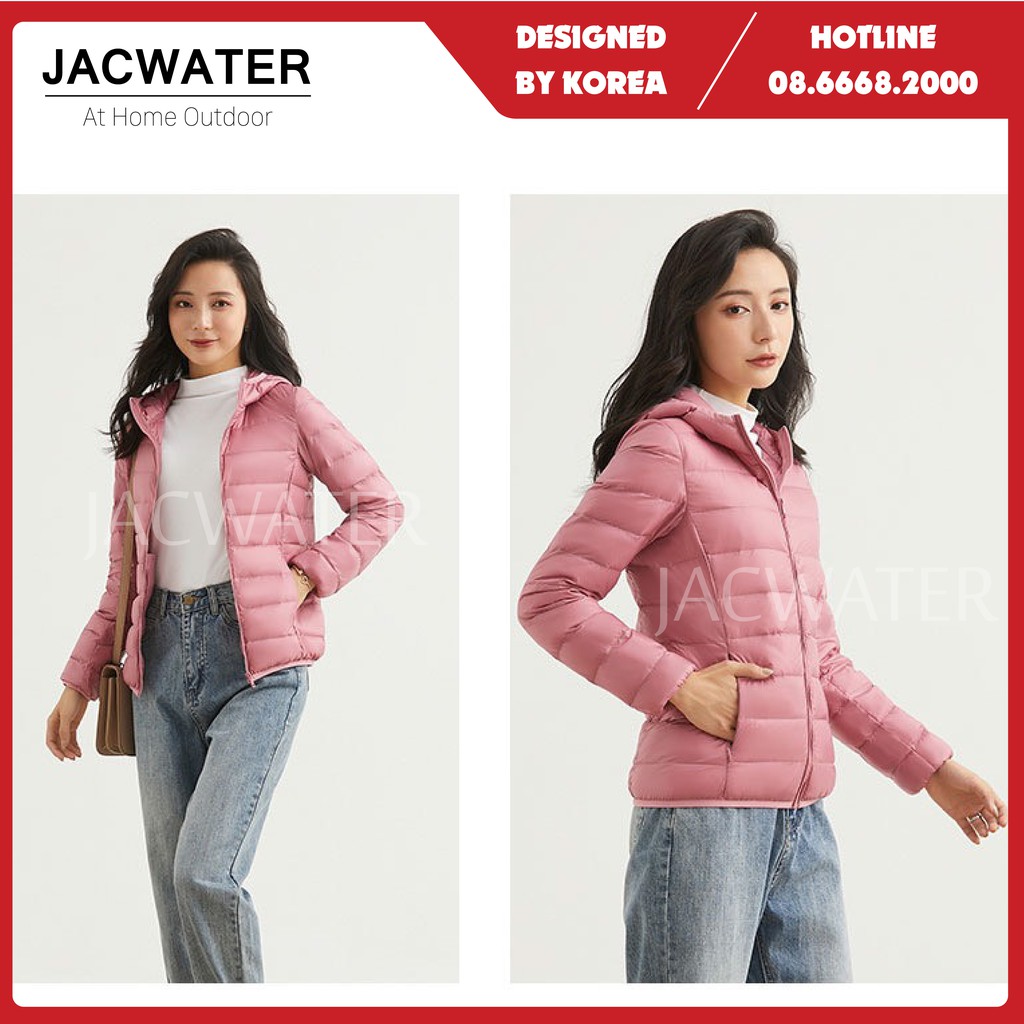 Áo phao nữ siêu nhẹ chống nước, có mũ thời trang JACWATER V600 | BigBuy360 - bigbuy360.vn