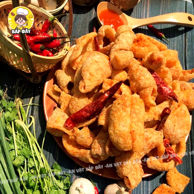 Da Heo Tỏi Ớt Chiên Giòn 160g, Tóp Mỡ Mắm Tỏi - Đồ Ăn Vặt Bắp Đây Sài Gòn | BigBuy360 - bigbuy360.vn