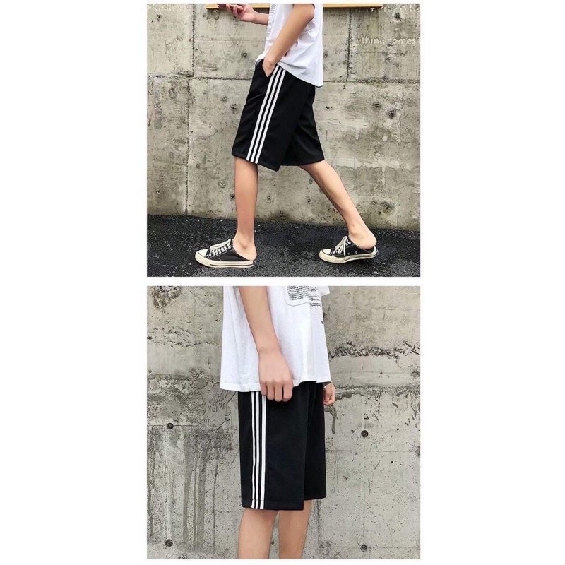 Quần đùi nam nữ 3 sọc dáng unisex, hàng loại 1 chất dày mịn, quần short thể thao mùa hè năng động.